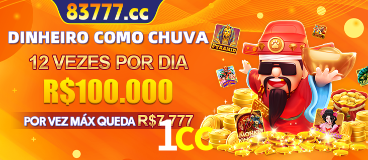 Banner do programa de recompensas Recomende para amigos do 1cc, detalhando os bônus por convidar amigos, com prêmios que chegam a R$288.888.