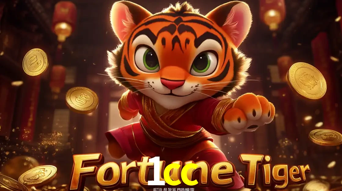 O carismático mascote do jogo de slot Fortune Tiger, um tigre fofo em pose de artes marciais, pronto para trazer sorte e multiplicadores de ganhos no cassino online 1cc.